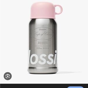Glossier Silver Bottle with Pale Pink Lid